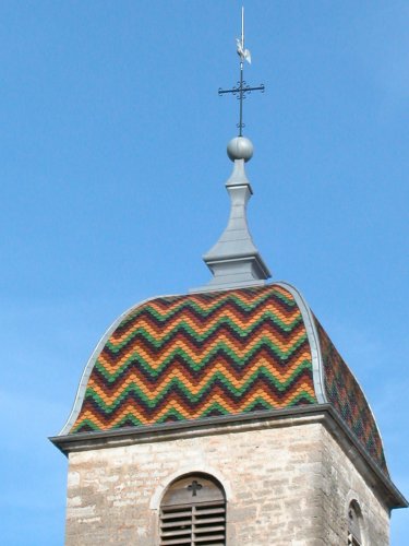 Clocher de  La Roche-Morey (70) photo B. Lamblin