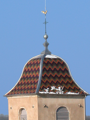 Clocher de Velle-le-Châtel 70) photo B. Lamblin