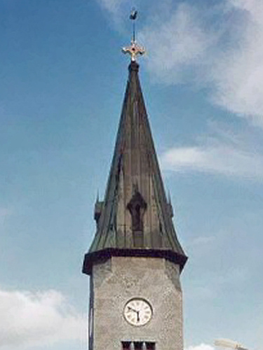 Le clocher de Charquemont au début du XXIème siècle, photo C. Briot
