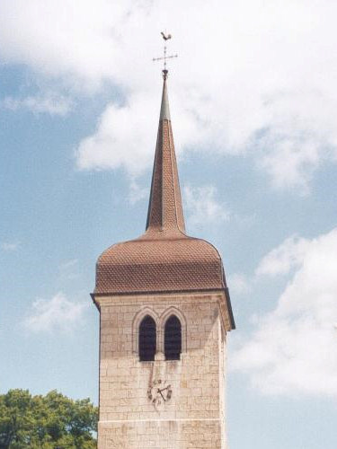 Clocher de Dompierre-les-Tilleuls (25), photo C. Briot