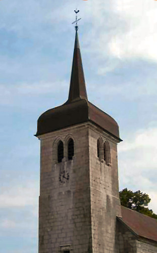 Clocher de Dompierre-les-Tilleuls, photo D. Briot