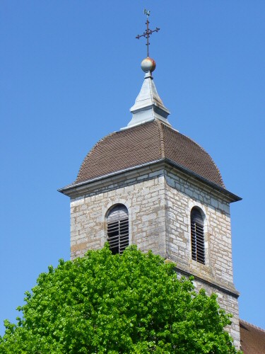Clocher de Voray-sur-l'Ognon (70), photo D. Bion