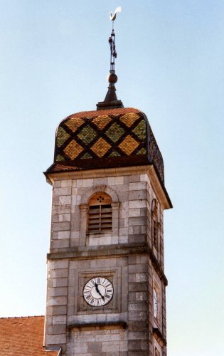 Clocher de La Chaux-du-Dombief (39) photo R-N. Laurençot