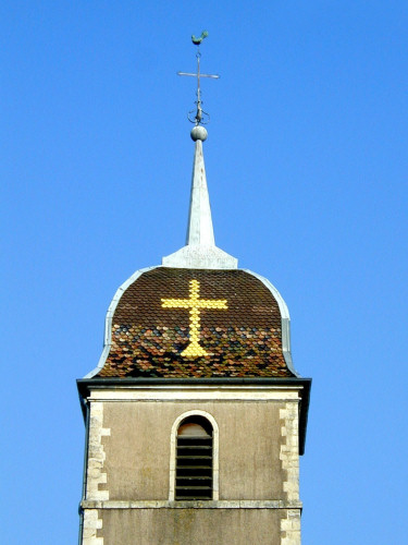 Clocher de Louvatange (39), photo R-N. Laurençot