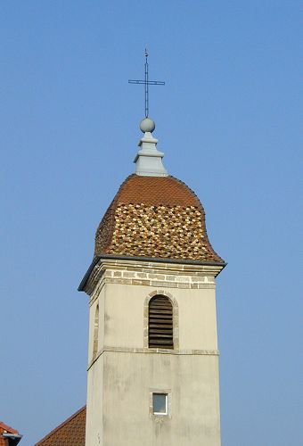 Clocher de Mazerolles-le-Salin, photo R.N. Laurençot