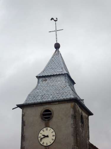 Clocher de Montcourt (70), photo E. Ozenne
