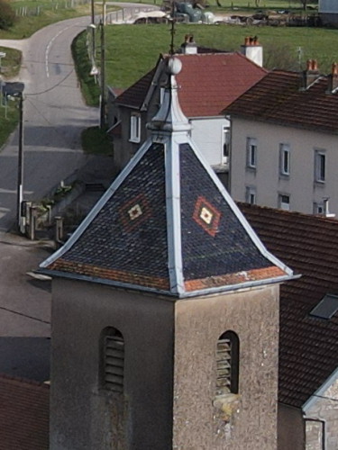 Clocher de Cognières (70), photo E. Rey