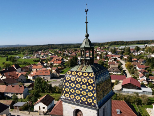 Le clocher Vercel-Villedieu-le-Camp, photo E. Rey