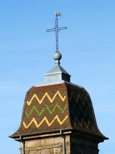 Le clocher de l'église d'Ecromagny, photo J. Masset