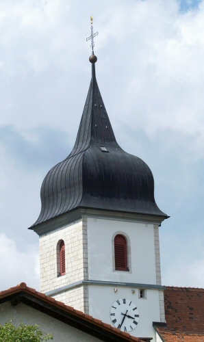 Clocher de Montfaucon (Suisse) photo J. Masset