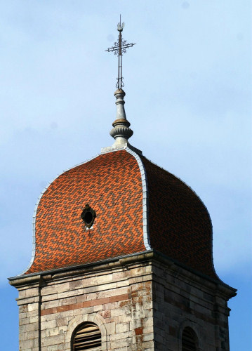 Clocher de l'église de Plancher-Bas, photo J. Masset