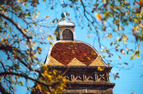 Clocher du temple de Saint-Julien-lès-Montbéliard, photo J. Masset