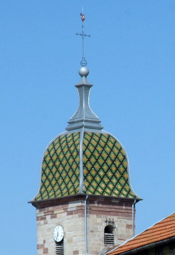 Clocher de Baudoncourt (70) photo M. Morlin