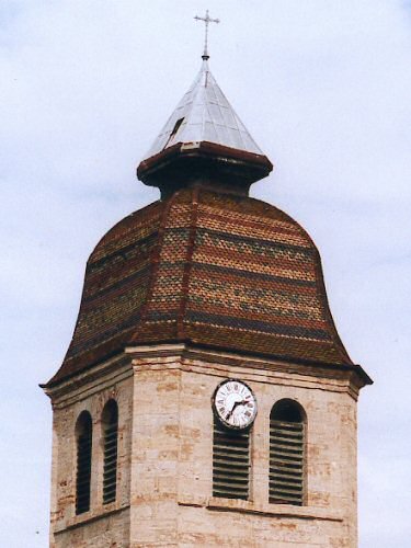Clocher de  Frasne-les-Meulières (39) photo M. Morlin
