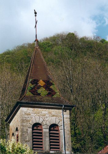 Clocher de Ladoye-sur-Seille (39) photo M. Morlin