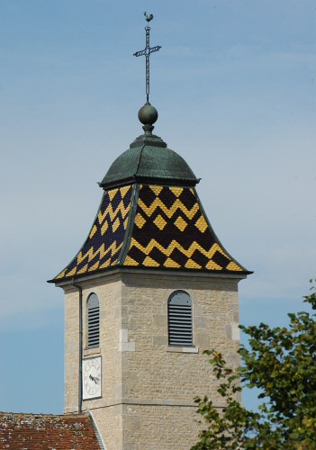 Clocher de l''église de Recologne, photo M. Morlin