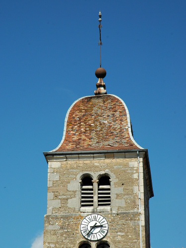 Clocher de Sainte-Agnès (39) photo M. Morlin