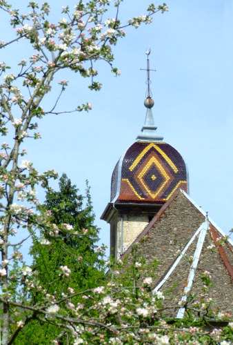 Clocher de l'église de Deluz, photo M. Taland