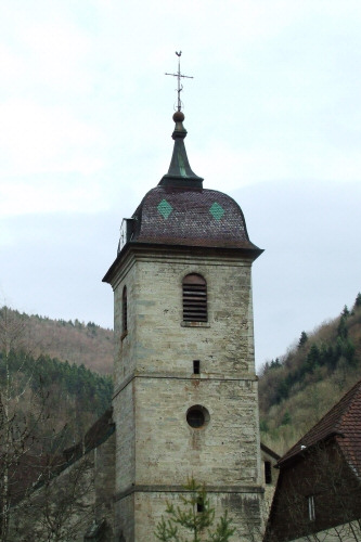 Clocher de Saint-Hippolyte, photo M. Taland