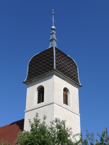 Clocher de Cromary (70), photo Y. Bessero