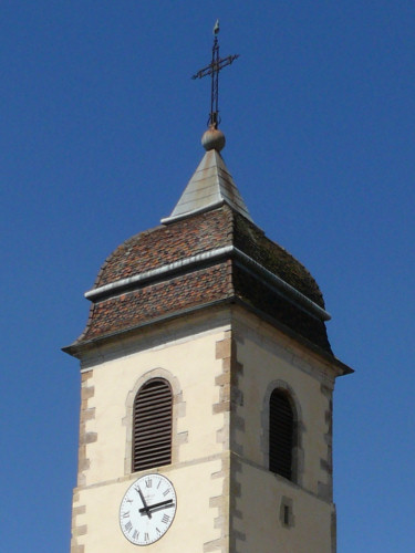 Clocher de Fleurey-lès-Faverney (70, photo Y. Bessero