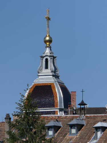 Clocher de la cathédrale Saint-Jean Besançon (Doubs) photo Y. Bessero