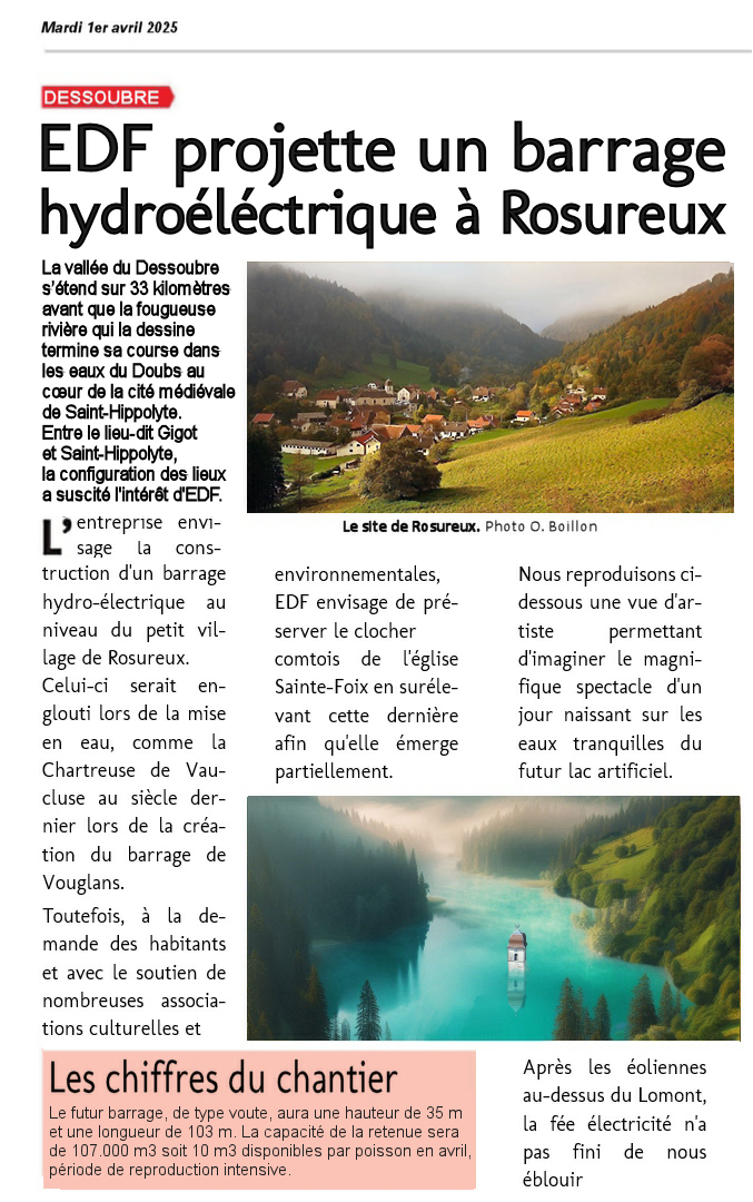 Un barrage à Rosureux