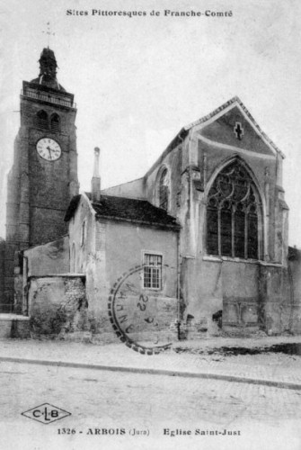 L'église St Just au début du XXè siècle, collection M. Morlin