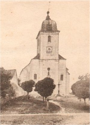 L'église d'Avrigney au début du XXe siècle, collection E. Laurençot