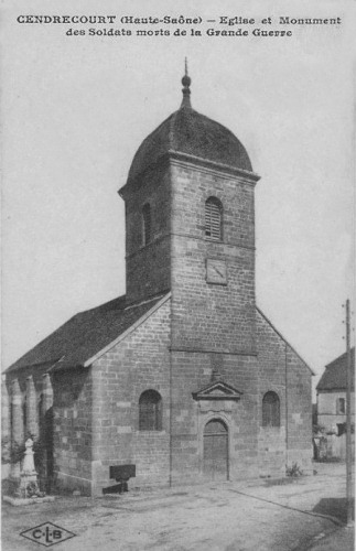 L'église de Cendrecourt,document d'archive