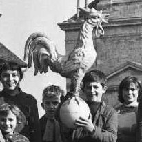 Chalèze, présentation du coq en 1959, photo B. Faille
