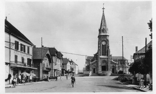 L'église de Charquemont après 1935, document T. Mougin