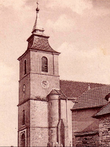 L'église de Choye vers 1900, document commune de Choye
