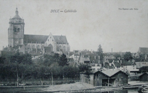Vue de Dole et de la Collégiale en 1919, collection O. Pernot