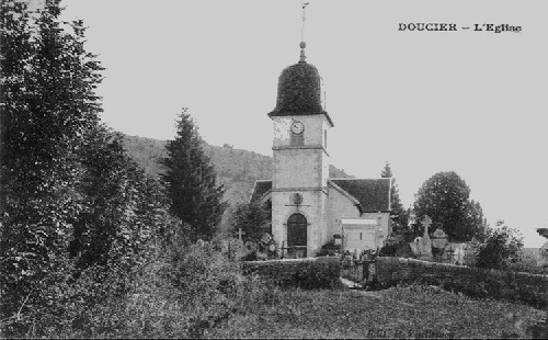L'église de Doucier vers 1900