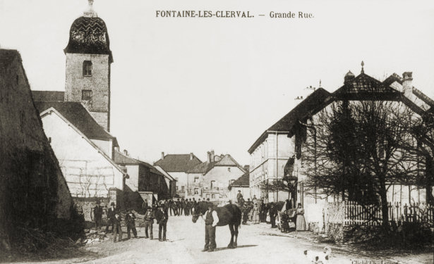 Fontaine lès Clerval vers 1900, collection O. Pernot