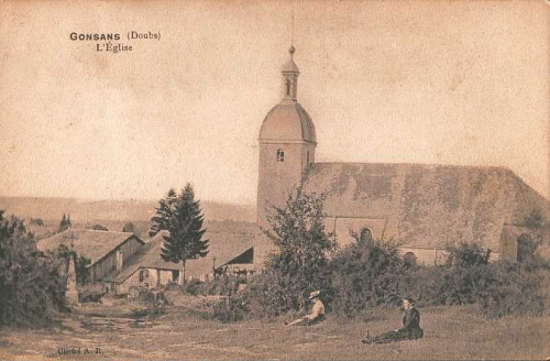 L'église de Gonsans au début du XXe siêcle