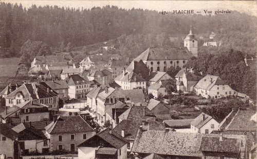 Maîche au début du XXe siècle, document T. Mougin