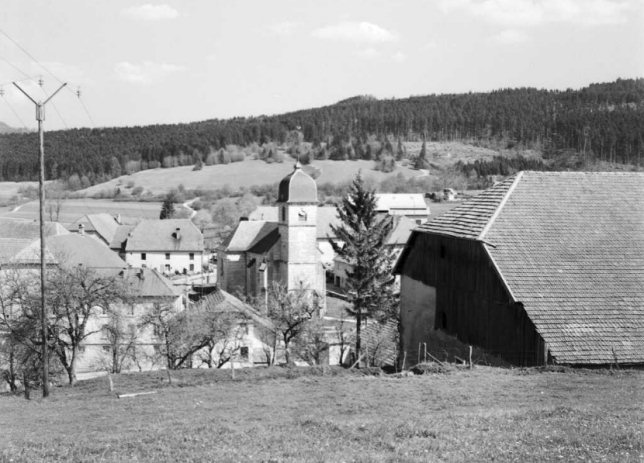 Le site d'Ouhans en 1960, photo B. Faille