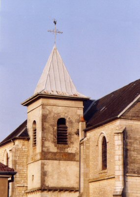 Le clocher de Peseux en pyramide, collection C. Cordier