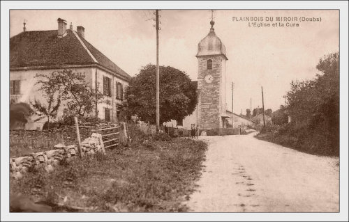 L'église de Plaimbois-du-Miroir au début du XXe siècle, collection Racines Comtoises