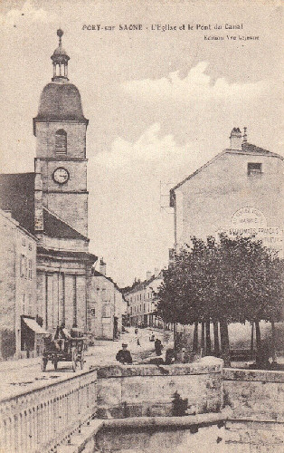 Port-sur-Sône vers 1900, carte postale