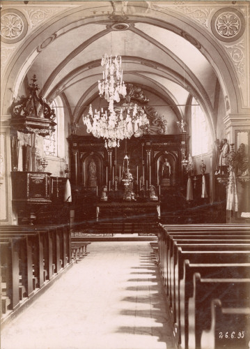 Intérieur de l'égkise  de Rang en 1895, collection O. Pernot