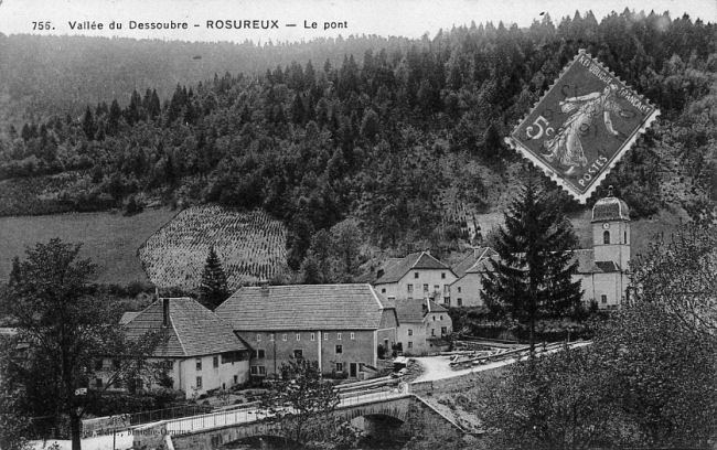 Le village de Rosureux en 1913, collection O. Pernot