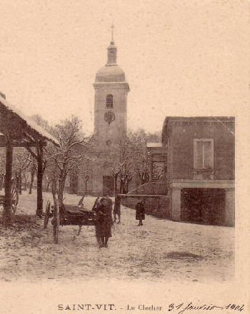 L'église de Saint-Vit en 1904, document T. Mougin