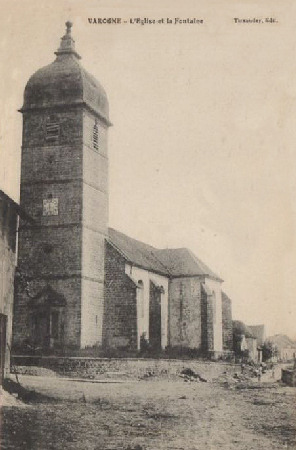 L'église de Varogne au début du XXème siècle