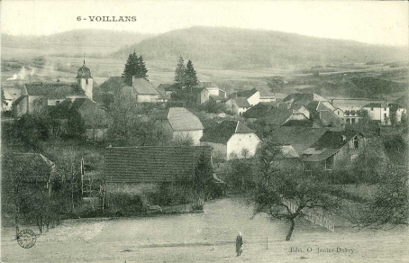 L'église de Voillans en 1906, collection B. Lamblin