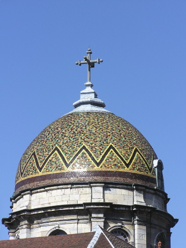 Clocher de la chapelle Notre Dame du Refuge à l'Hopital Saint-Jacques de Besançon (25) photo M. Depierre 