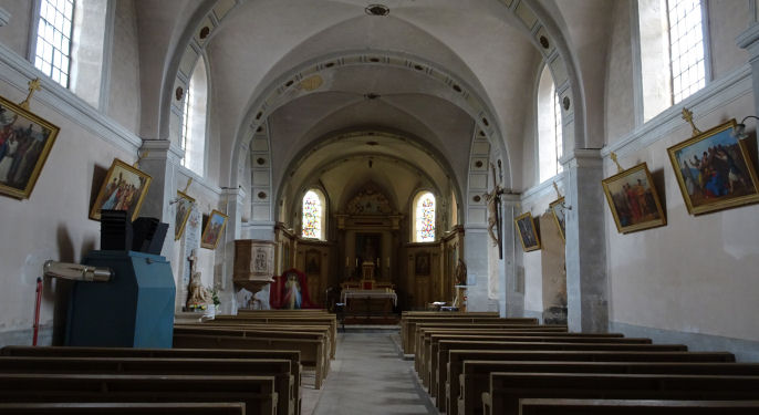 Intérieur de l'église d'Abbenans, photo O. Pernot