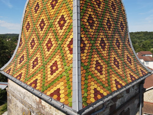 Le clocher de l'église d'Aibre, photo E. Rey